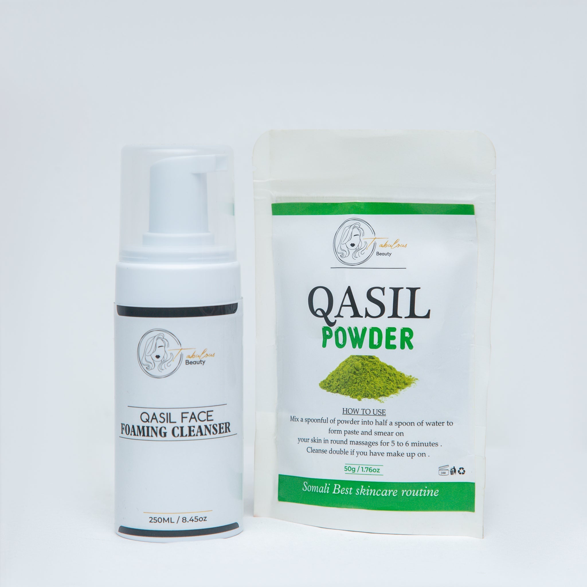 Handmade Qasil soap bar, cruelty-free, known for its gentle exfoliation and ability to clear blemishes.