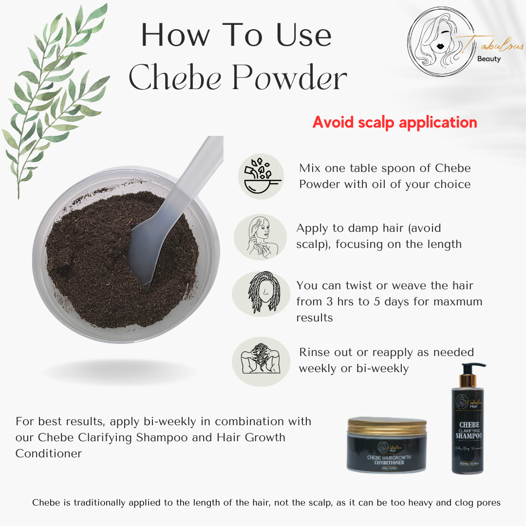 Instructions on how to use Chebe powder to reduce hair loss